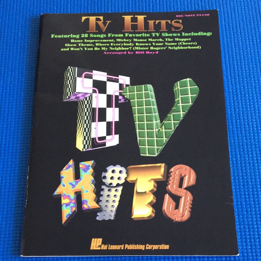 TV Hits big note piano music songbook Hal Leonard 1993